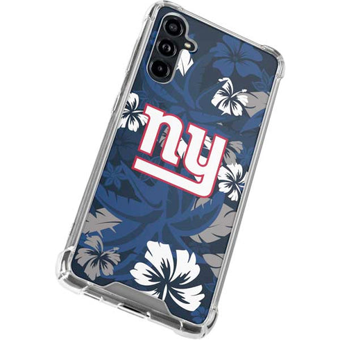 NFL New York Giants Tropical Print Galaxy A54 5G Clear Case