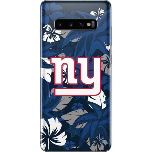 NFL New York Giants Tropical Print Galaxy S10 Plus Skin