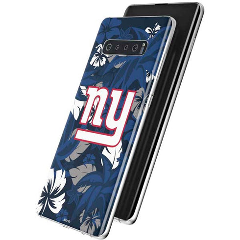 NFL New York Giants Tropical Print Galaxy S10 Skin