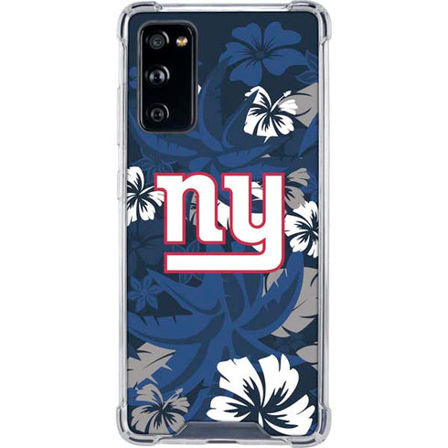 NFL New York Giants Tropical Print Galaxy S20 FE Clear Case