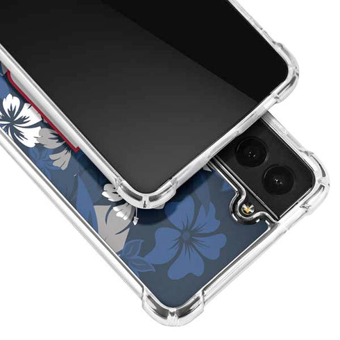 NFL New York Giants Tropical Print Galaxy S21 5G Clear Case