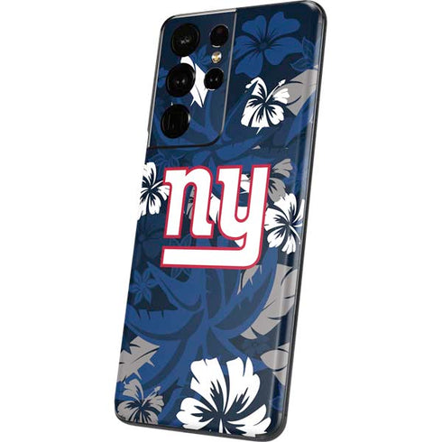 NFL New York Giants Tropical Print Galaxy S21 Ultra 5G Skin