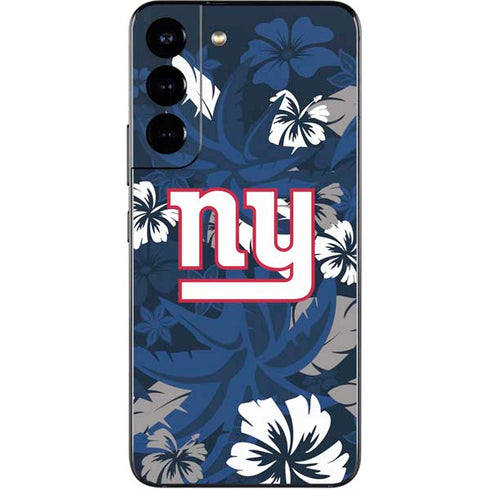NFL New York Giants Tropical Print Galaxy S22 Skin