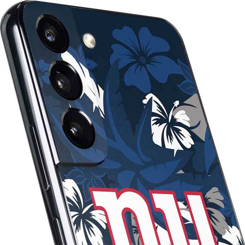 NFL New York Giants Tropical Print Galaxy S22 Skin