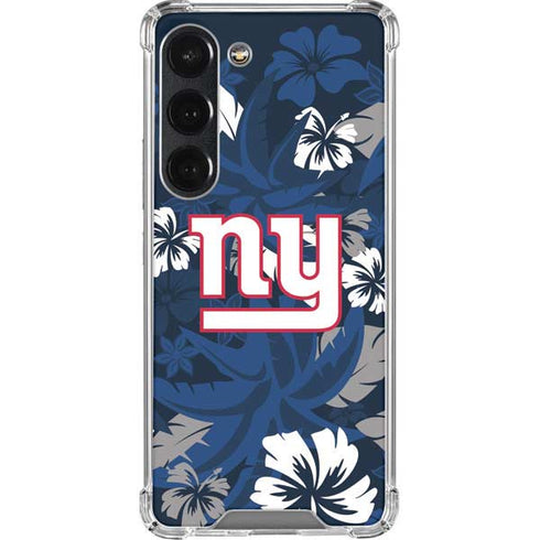 NFL New York Giants Tropical Print Galaxy S23 Clear Case