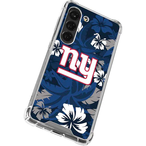 NFL New York Giants Tropical Print Galaxy S23 Clear Case