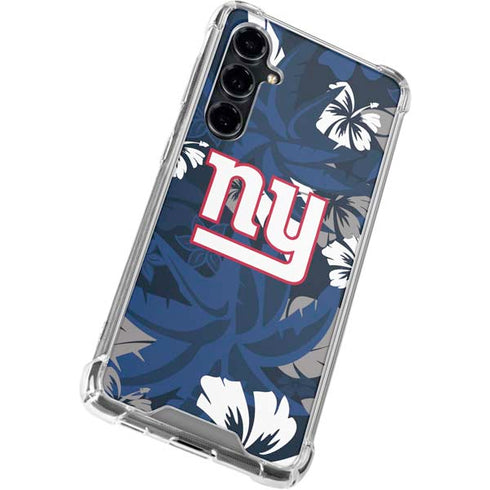 NFL New York Giants Tropical Print Galaxy S23 FE Clear Case