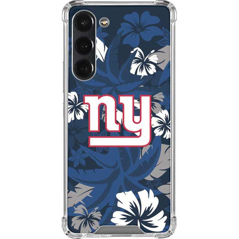 NFL New York Giants Tropical Print Galaxy S23 Plus Clear Case