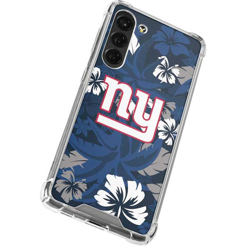 NFL New York Giants Tropical Print Galaxy S23 Plus Clear Case