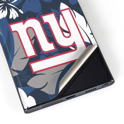 NFL New York Giants Tropical Print Galaxy S23 Ultra Skin