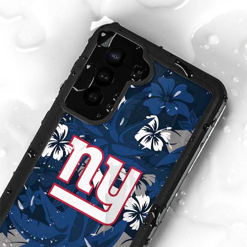 NFL New York Giants Tropical Print Galaxy S23 Waterproof Case