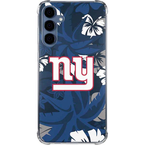 NFL New York Giants Tropical Print Galaxy S24 Clear Case