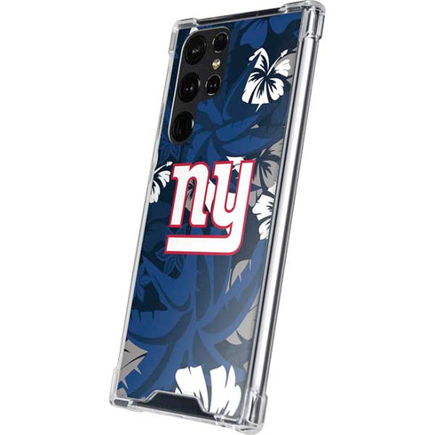 NFL New York Giants Tropical Print Galaxy S24 Ultra Clear Case