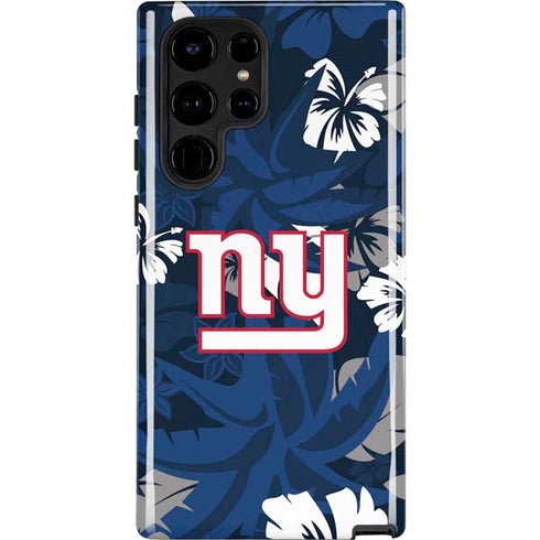 NFL New York Giants Tropical Print Galaxy S24 Ultra Impact Case