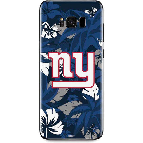 NFL New York Giants Tropical Print Galaxy S8 Skin