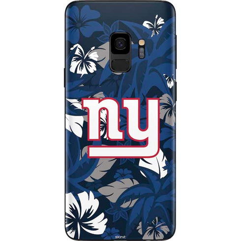 NFL New York Giants Tropical Print Galaxy S9 Skin