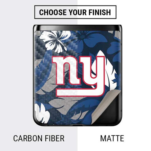 NFL New York Giants Tropical Print Galaxy Z Flip Skin