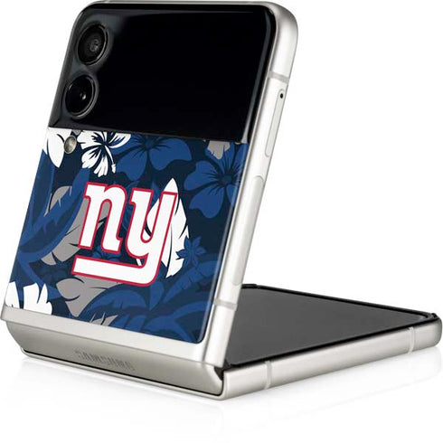NFL New York Giants Tropical Print Galaxy Z Flip3 5G Skin