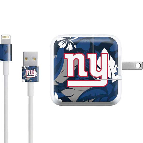 NFL New York Giants Tropical Print iPad Charger (10W USB) Skin