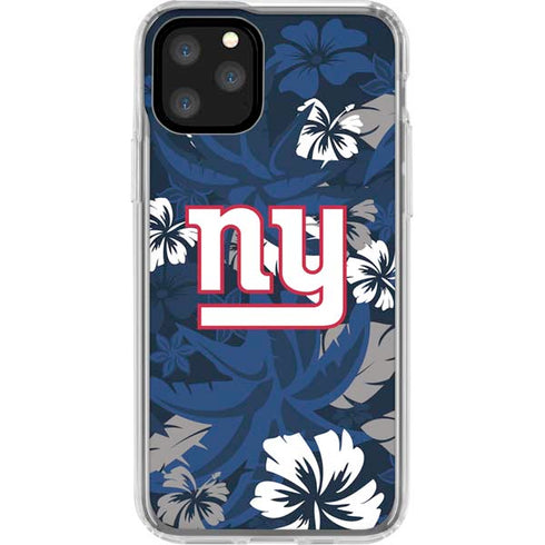 NFL New York Giants Tropical Print iPhone 11 Pro Clear Case
