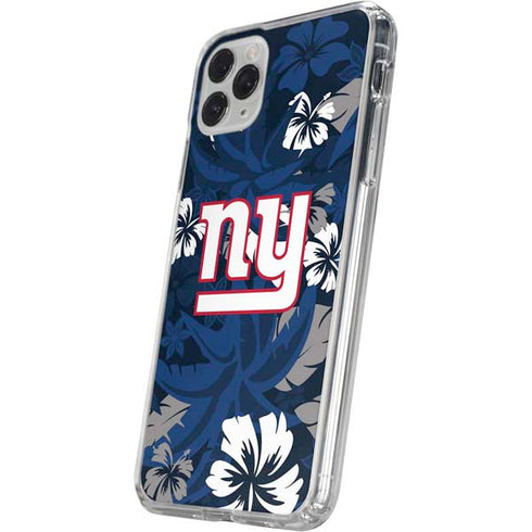 NFL New York Giants Tropical Print iPhone 11 Pro Clear Case