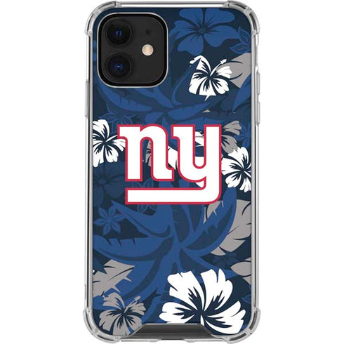 NFL New York Giants Tropical Print iPhone 12 Mini Clear Case