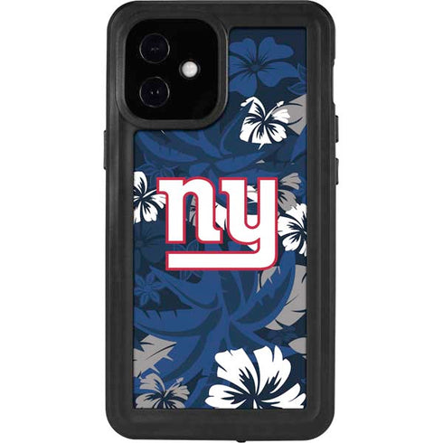 NFL New York Giants Tropical Print iPhone 12 Mini Waterproof Case