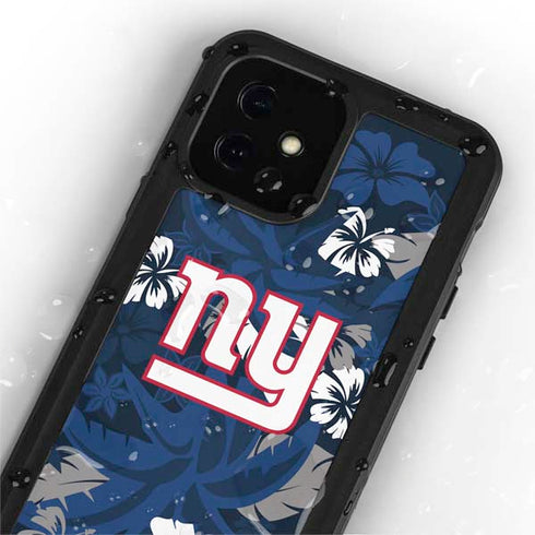 NFL New York Giants Tropical Print iPhone 12 Mini Waterproof Case