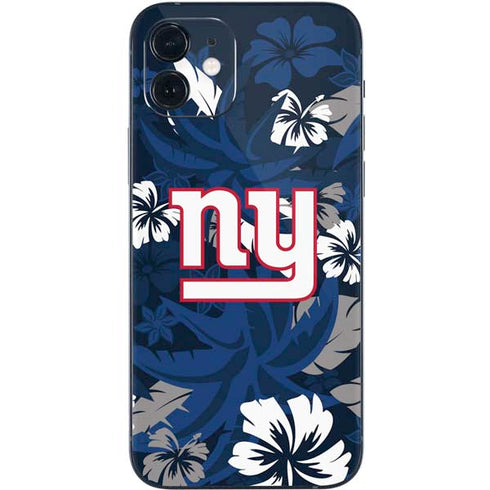 NFL New York Giants Tropical Print iPhone 12 Skin