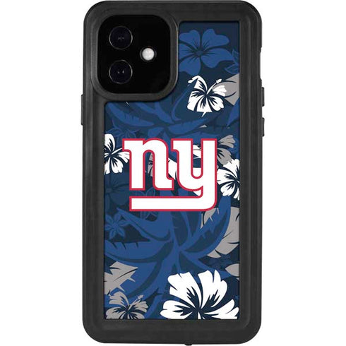 NFL New York Giants Tropical Print iPhone 12 Waterproof Case