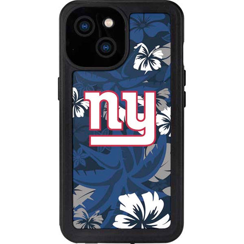 NFL New York Giants Tropical Print iPhone 13 Mini Waterproof Case