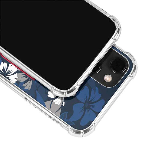 NFL New York Giants Tropical Print iPhone 14 Plus Clear Case