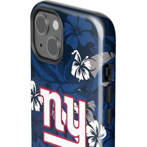 NFL New York Giants Tropical Print iPhone 15 Impact Case
