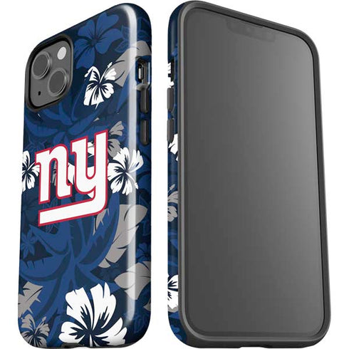 NFL New York Giants Tropical Print iPhone 15 Impact Case