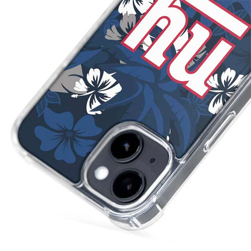 NFL New York Giants Tropical Print iPhone 15 Plus MagSafe Case