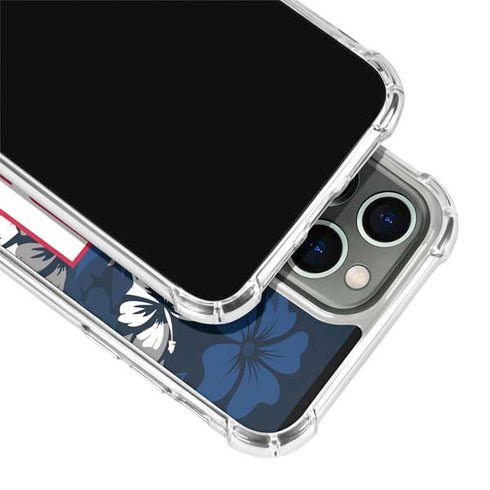 NFL New York Giants Tropical Print iPhone 15 Pro Clear Case
