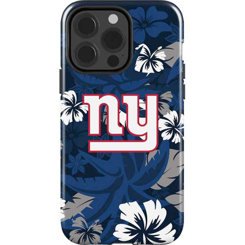 NFL New York Giants Tropical Print iPhone 15 Pro Impact Case