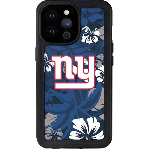 NFL New York Giants Tropical Print iPhone 14 Pro Max Waterproof Case