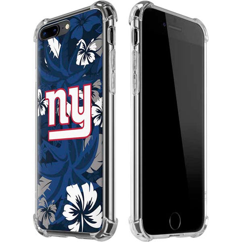 NFL New York Giants Tropical Print iPhone 7/8 Plus Clear Case