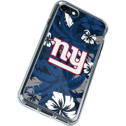 NFL New York Giants Tropical Print iPhone SE (2nd & 3rd Gen) Clear Case
