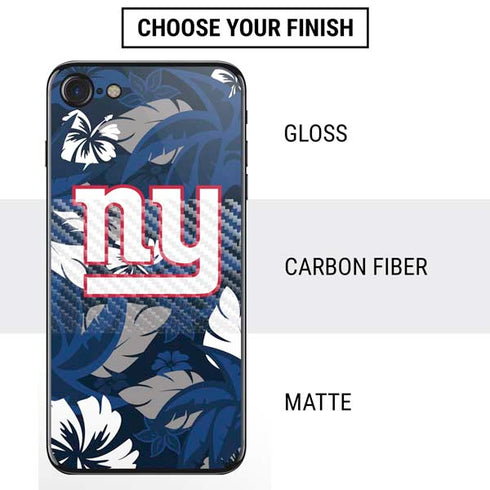 NFL New York Giants Tropical Print iPhone SE (2nd & 3rd Gen) Skin