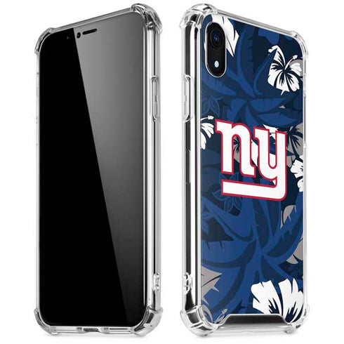 NFL New York Giants Tropical Print iPhone XR Clear Case