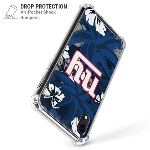 NFL New York Giants Tropical Print iPhone XR Clear Case