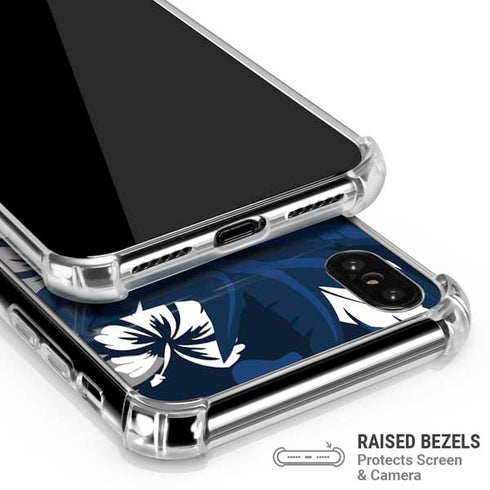 NFL New York Giants Tropical Print iPhone XS Max Clear Case