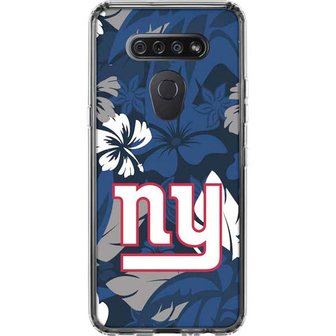 NFL New York Giants Tropical Print LG K51/Q51 Clear Case