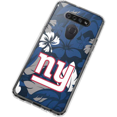 NFL New York Giants Tropical Print LG K51/Q51 Clear Case