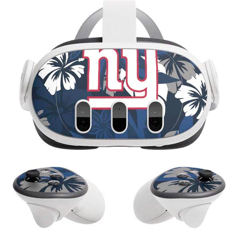 NFL New York Giants Tropical Print Meta Quest 3 Skin