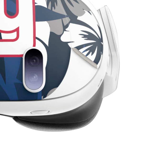 NFL New York Giants Tropical Print Meta Quest 3 Skin