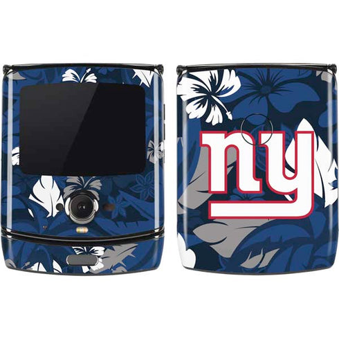 NFL New York Giants Tropical Print Motorola RAZR Skin