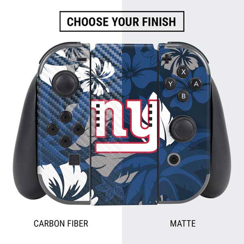 NFL New York Giants Tropical Print Nintendo Switch Bundle Skin